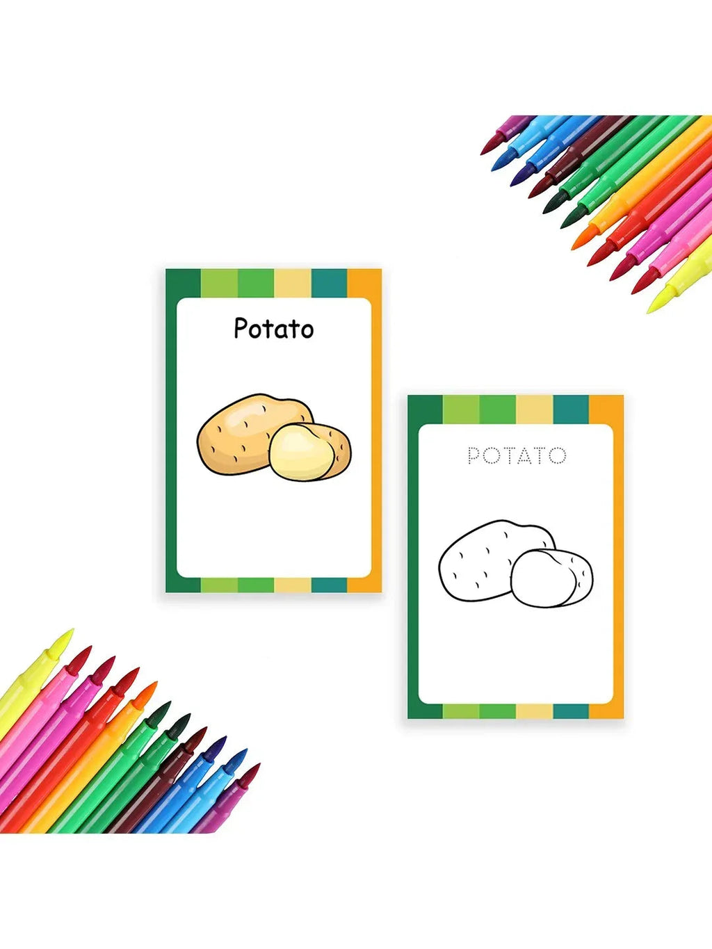 iLearnNGrow Baby’s First Vegetables Flash Cards – 28 Pc Educational Veggie Flash Card Set for Kids