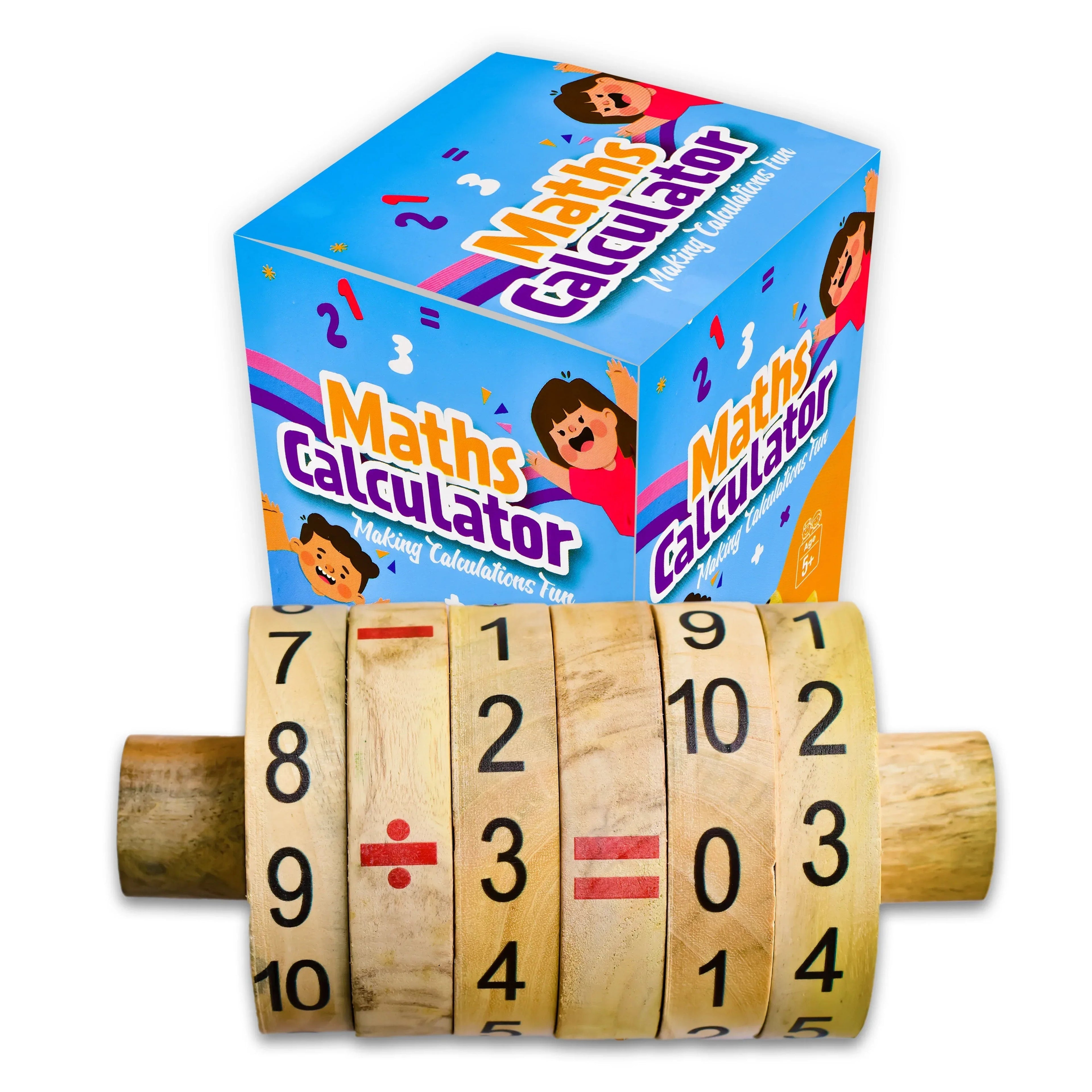 iLearnNGrow Maths Calculator – Interactive Wooden Learning Calculator for Kids