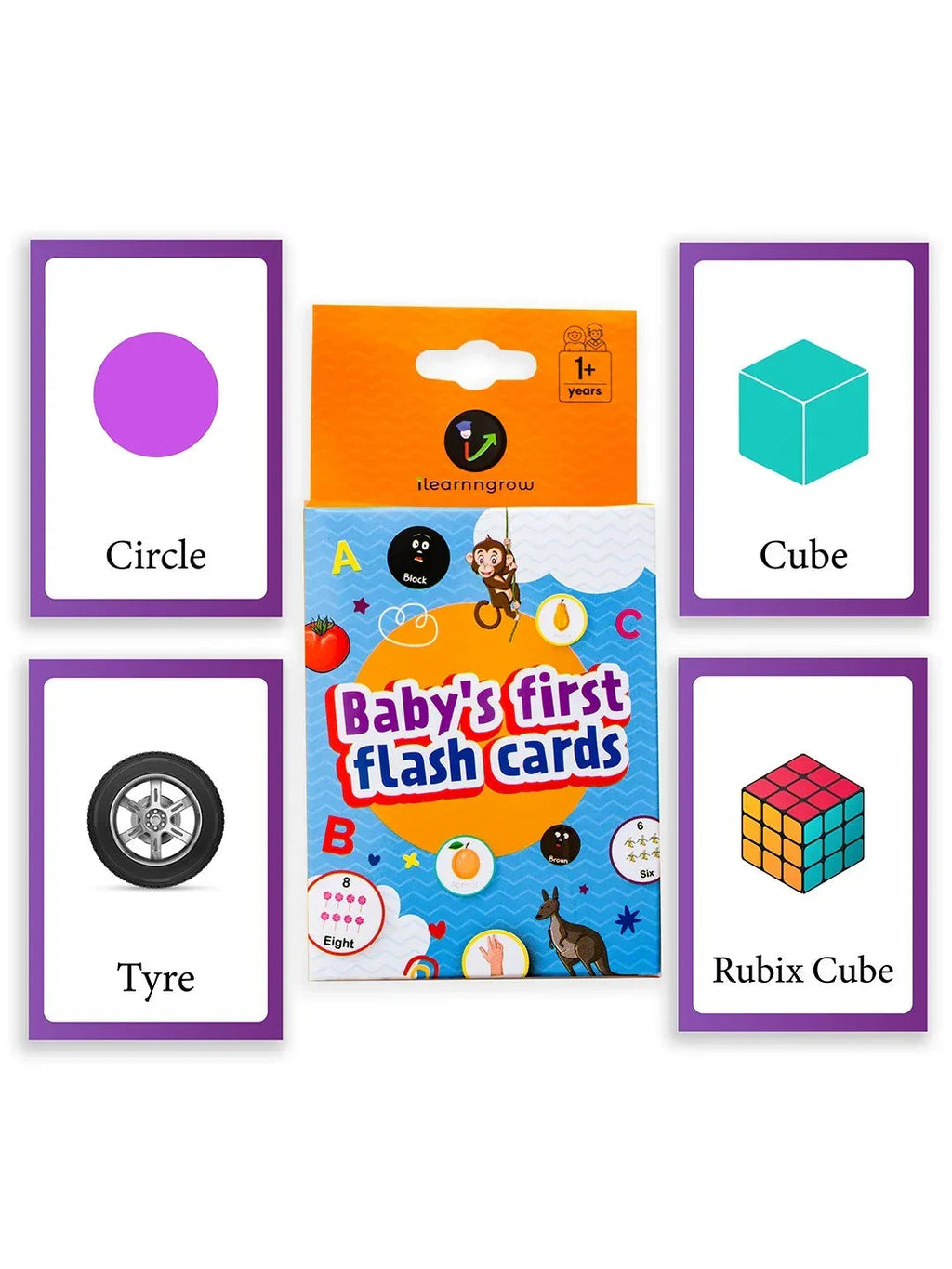 iLearnNGrow Baby’s First Shape Flash Cards – Shape Learning Flashcard Set for Kids
