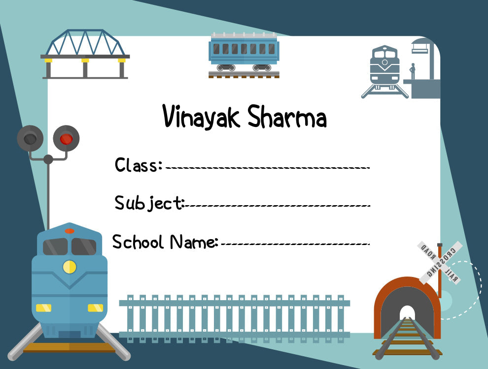 School Notebook Labels - Shunting Engine