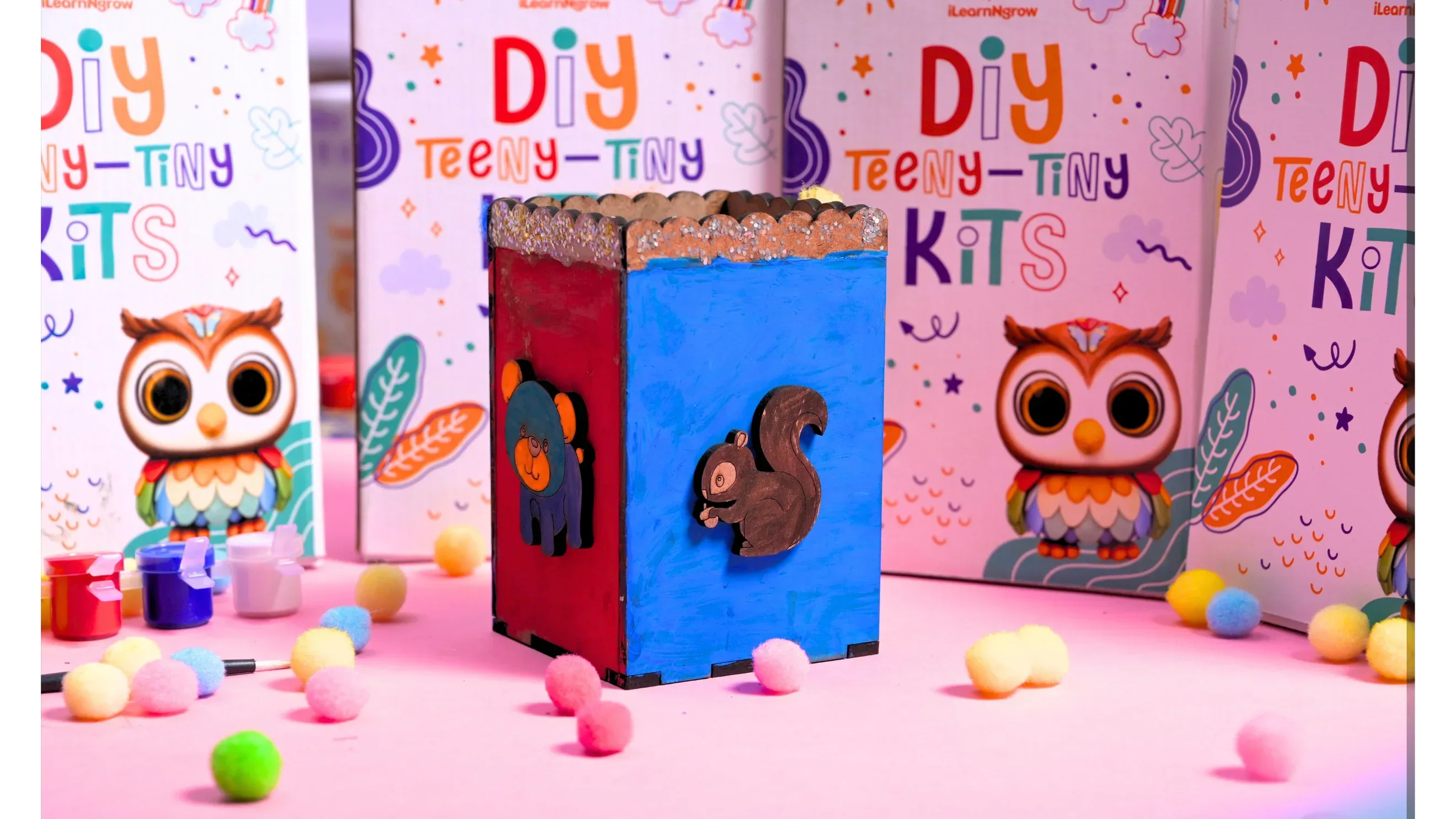 Teeny Tiny DIY Pen Stand Craft Kit – Desk Organizer Craft Set for Kids | ilearnngrow