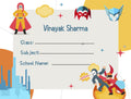 School Notebook Labels - Superwoman
