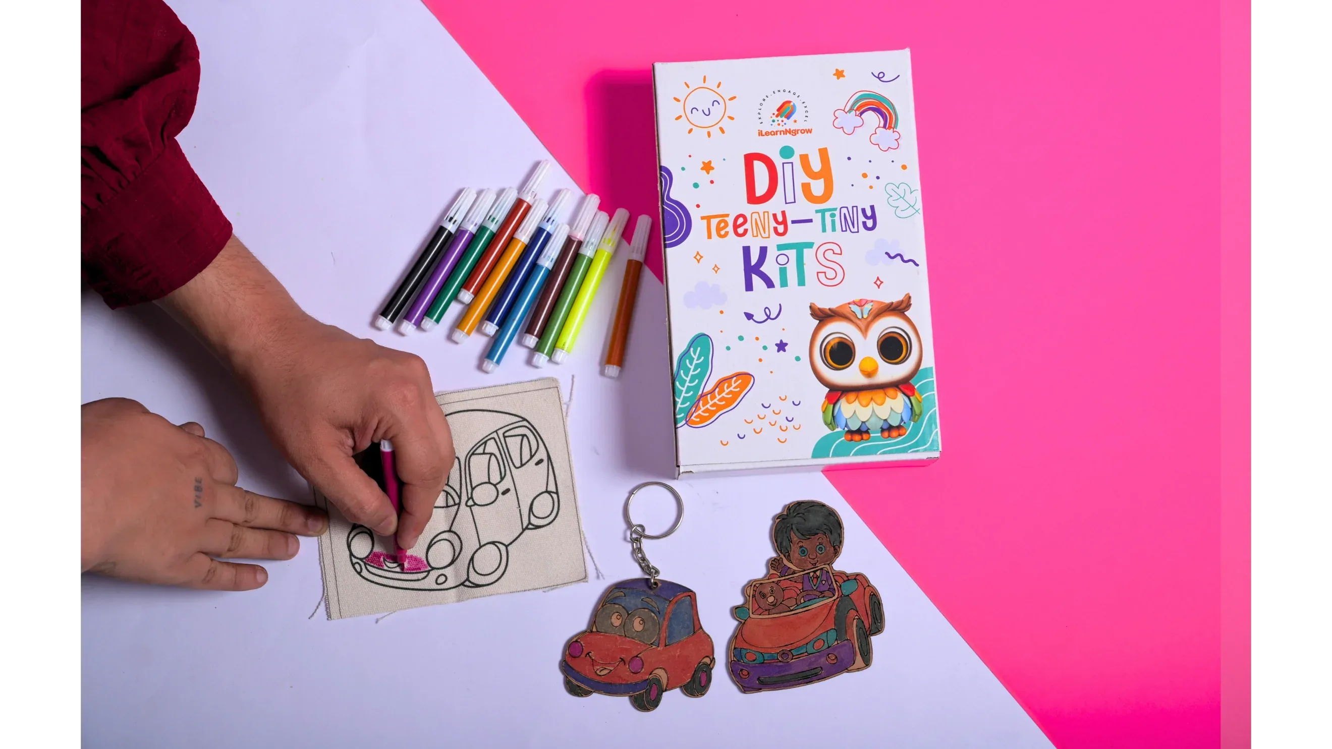 Teeny Tiny DIY Car Painting Kit for Kids – 3‑in‑1 Vehicle Craft Set | ilearnngrow