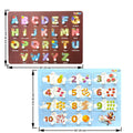 ABCD English Numbers Wooden Knob & Pegged Puzzle for Kids
