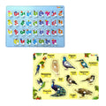 Gujarati Kakko Birds Characters Wooden Knob & Pegged Puzzle for Kids