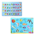 Gujarati Kakko Fish Characters Wooden Knob & Pegged Puzzle for Kids