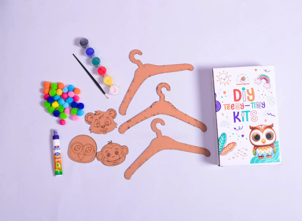 Teeny Tiny DIY Wooden Hanger Craft Kit – Set of 3 Craft Kit for Kids
