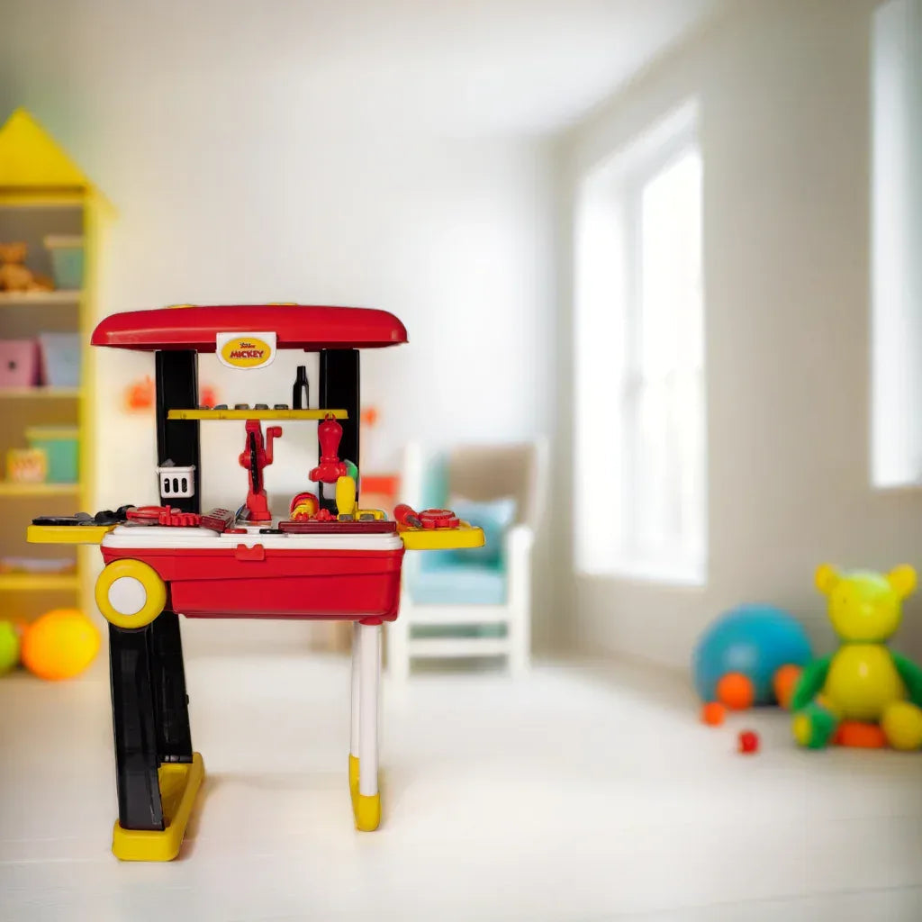 Deluxe Tool Work Bench Convertible Suitcase – Portable Role Play Toy Set for Kids