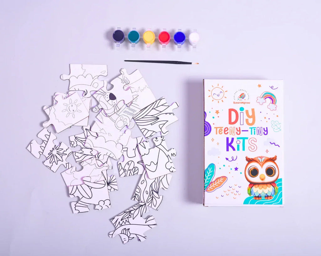 Teeny Tiny DIY Puzzle Set of Two for Kids | Multi-Craft Kids Puzzle Kit