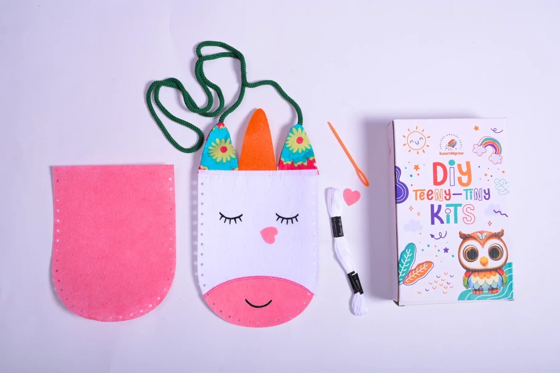 Teeny Tiny DIY Unicorn Bag Sewing Kit for Kids | iLearnNGrow