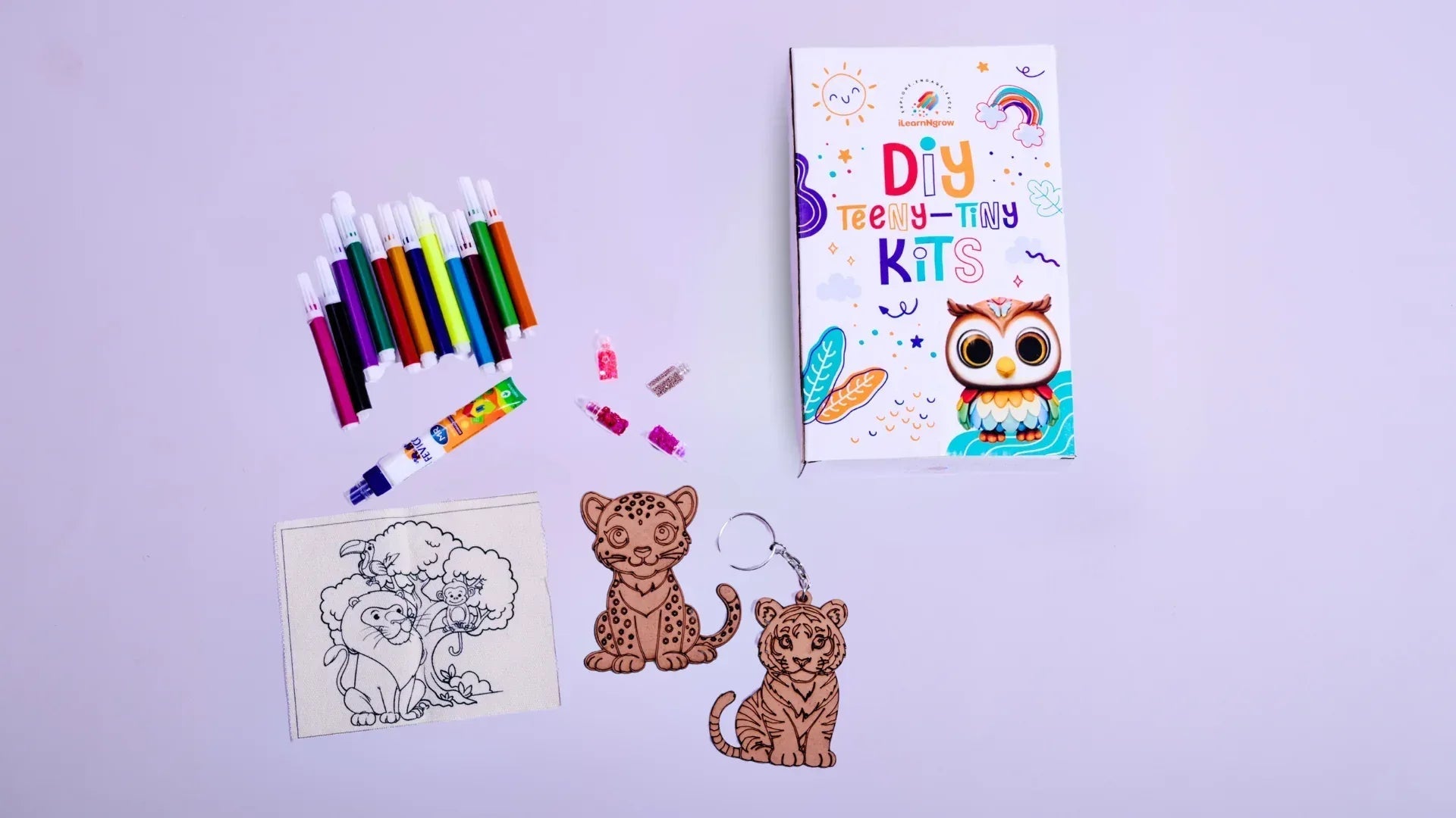 Teeny Tiny DIY Animal Painting Kit – 3-in-1 Kids Craft Set | iLearnNGrow