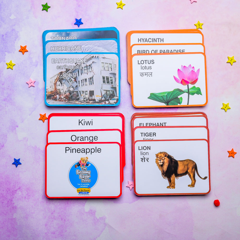 Flash Cards -(Natural Phenomena, Fruits, Flowers and Wild Animals)
