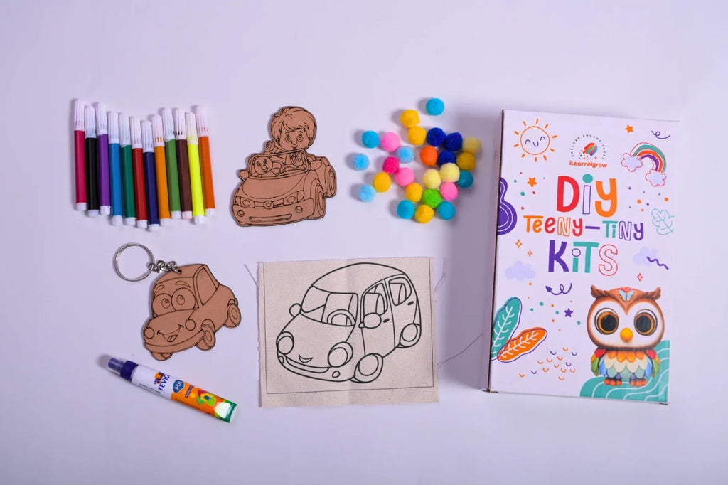 Teeny Tiny DIY Car Painting Kit for Kids – 3‑in‑1 Vehicle Craft Set | ilearnngrow