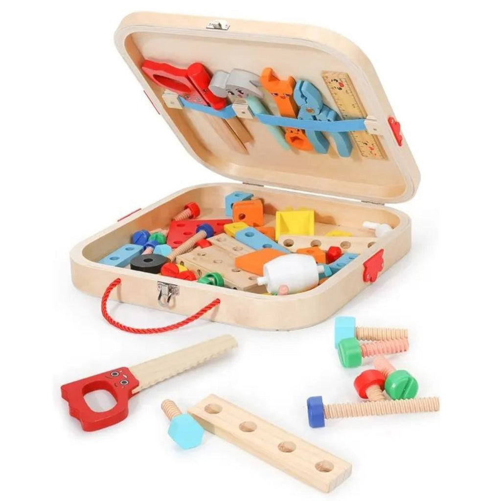 Wooden Tool Kit Set with Tool Box
