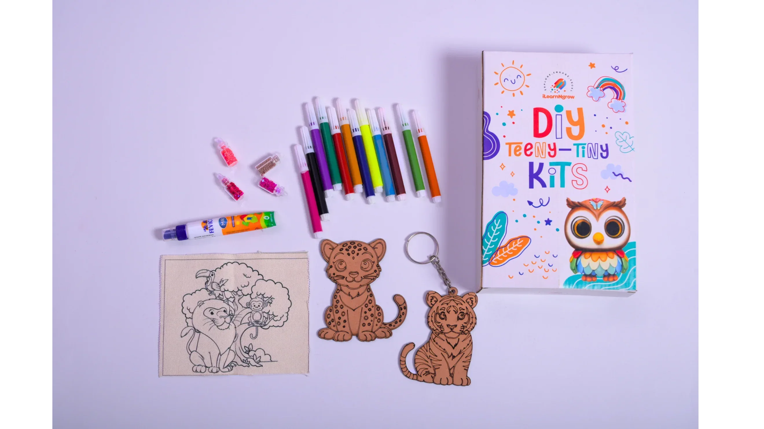 Teeny Tiny DIY Animal Painting Kit – 3-in-1 Kids Craft Set | iLearnNGrow