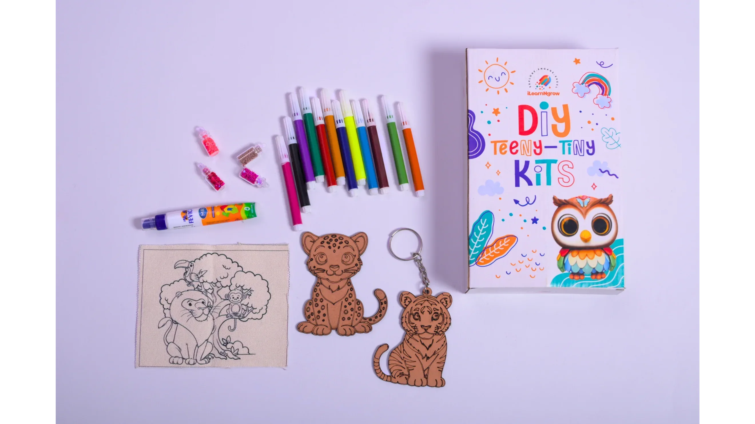 Teeny Tiny DIY Animal Painting Kit – 3-in-1 Kids Craft Set | iLearnNGrow