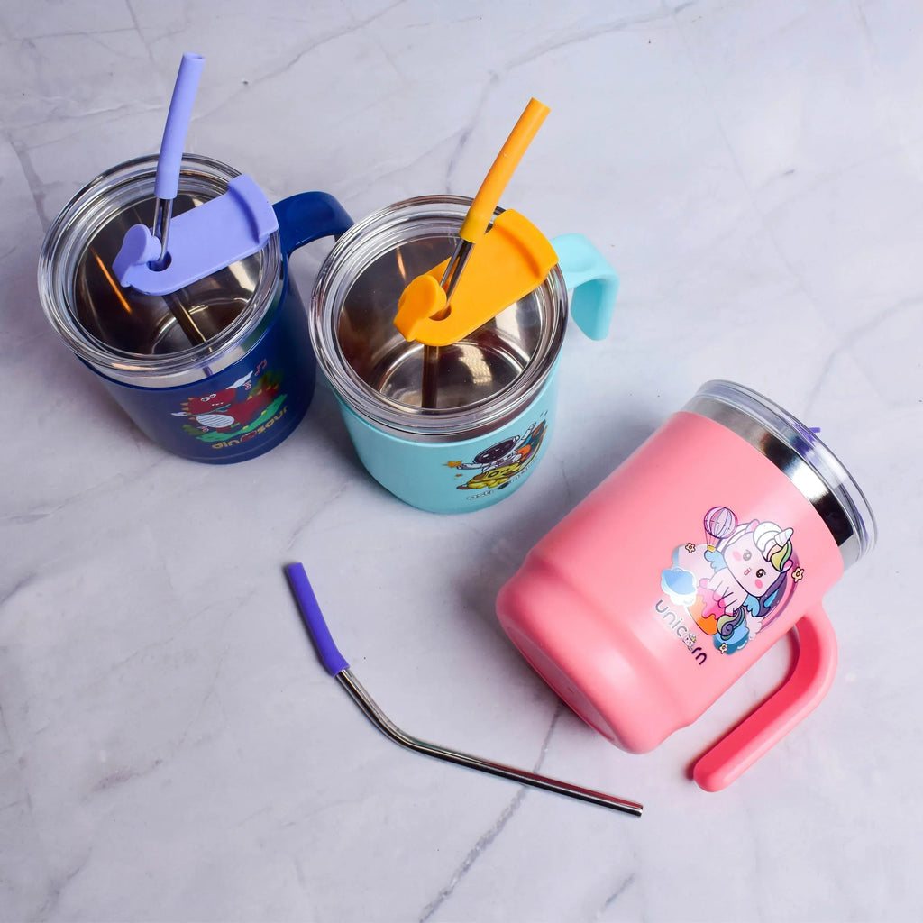 iLearnNGrow Unicorn Sipper Bottle – Cute Unicorn Water Bottle & Sipper with Straw for Kids