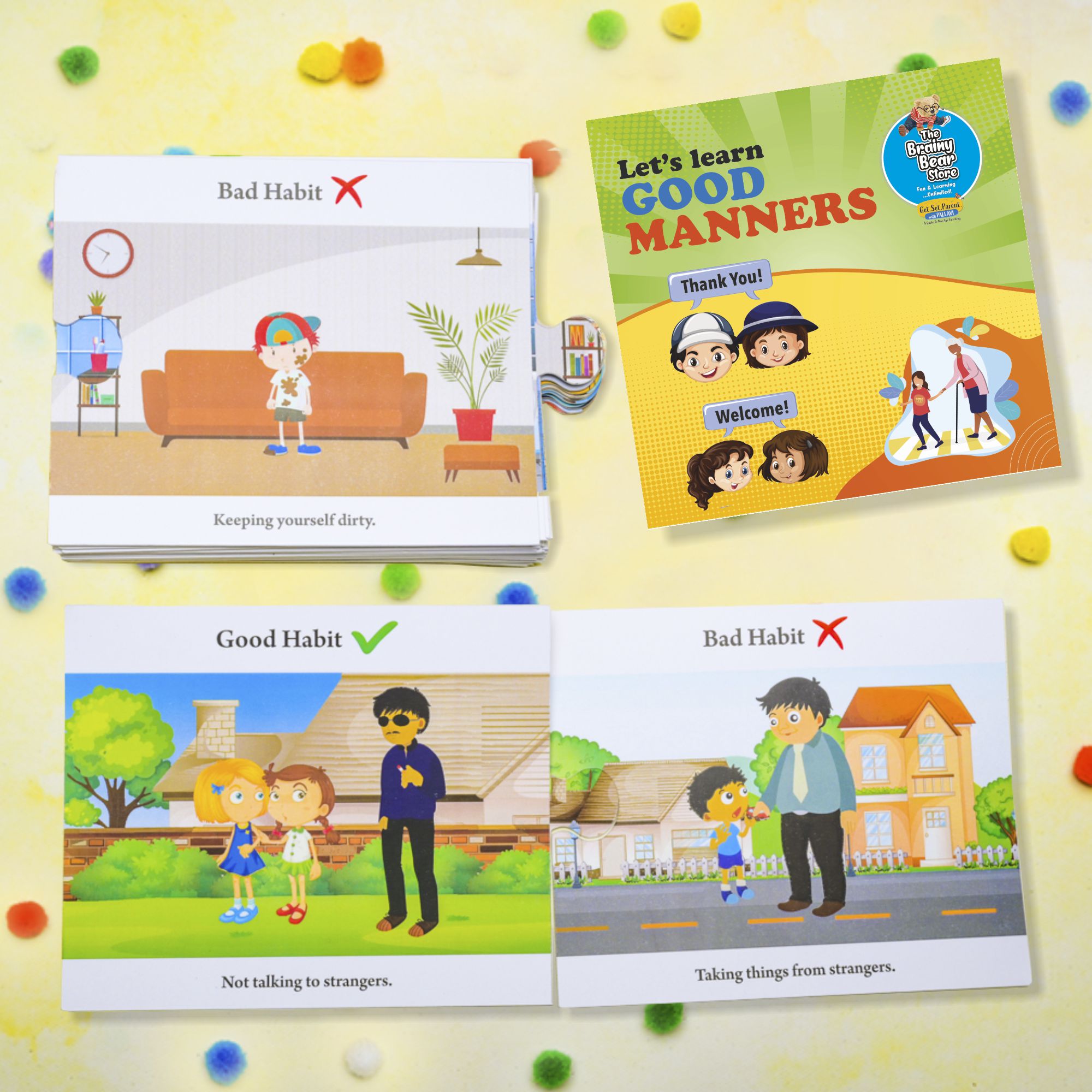 Good Habits vs. Bad Habits Puzzle Game + Manners Booklet