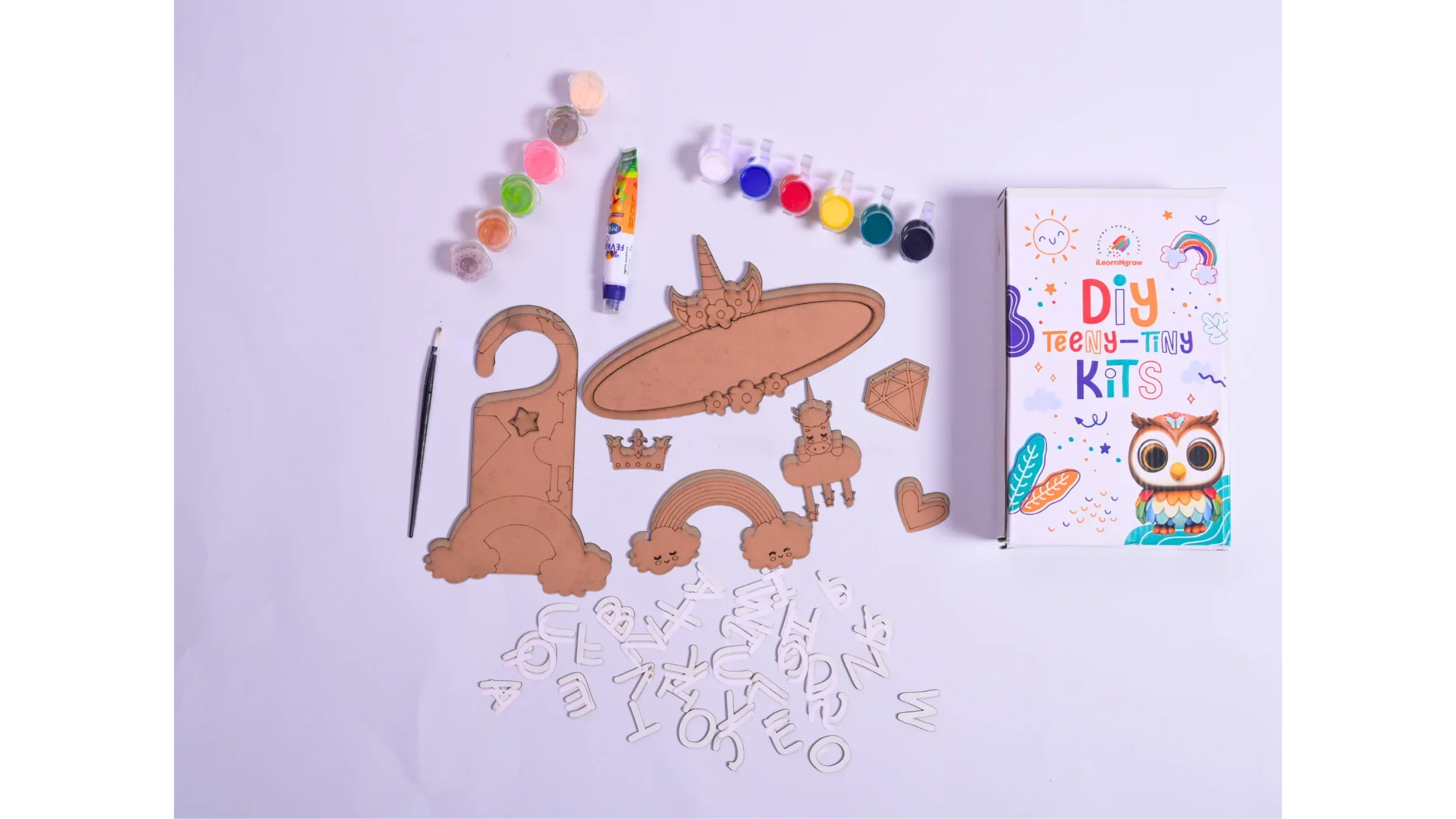 Teeny Tiny DIY Unicorn Name Plate Kit & Door Knob Craft Kit