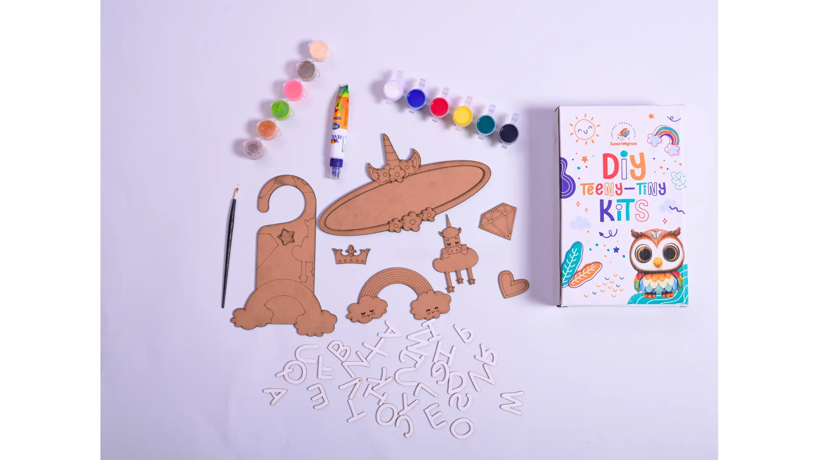 Teeny Tiny DIY Unicorn Name Plate Kit & Door Knob Craft Kit