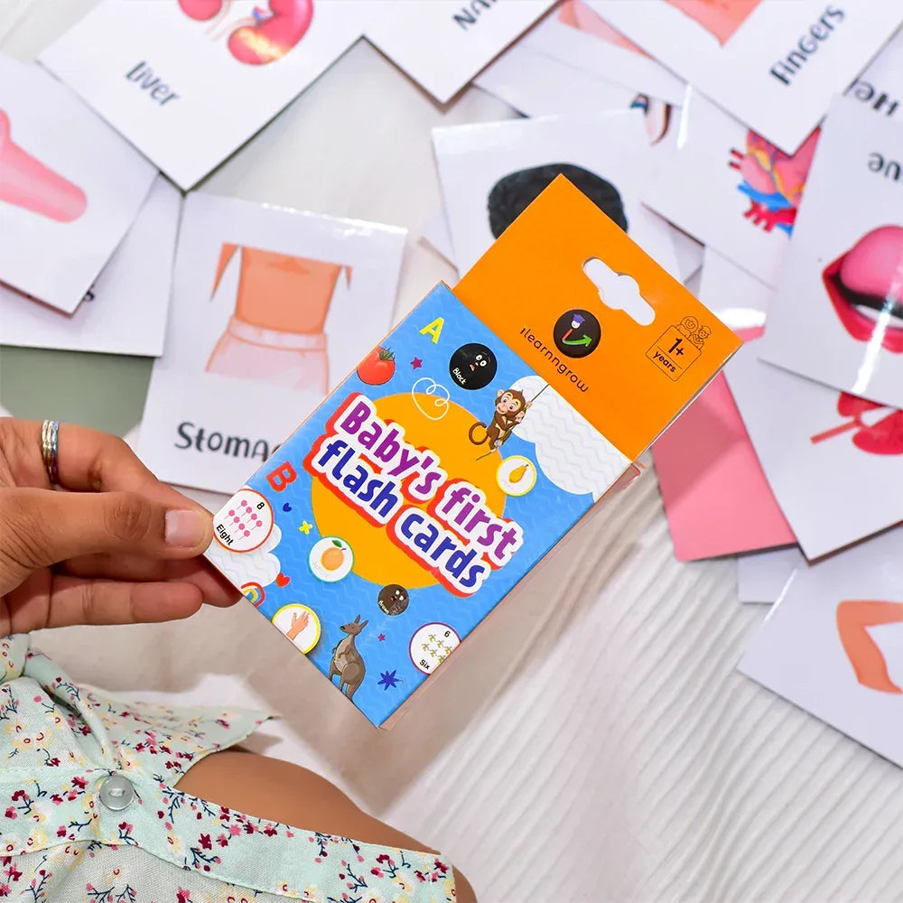 iLearnNGrow Baby’s First Body Parts Flash Cards – Educational Learning Flashcard Set for Kids