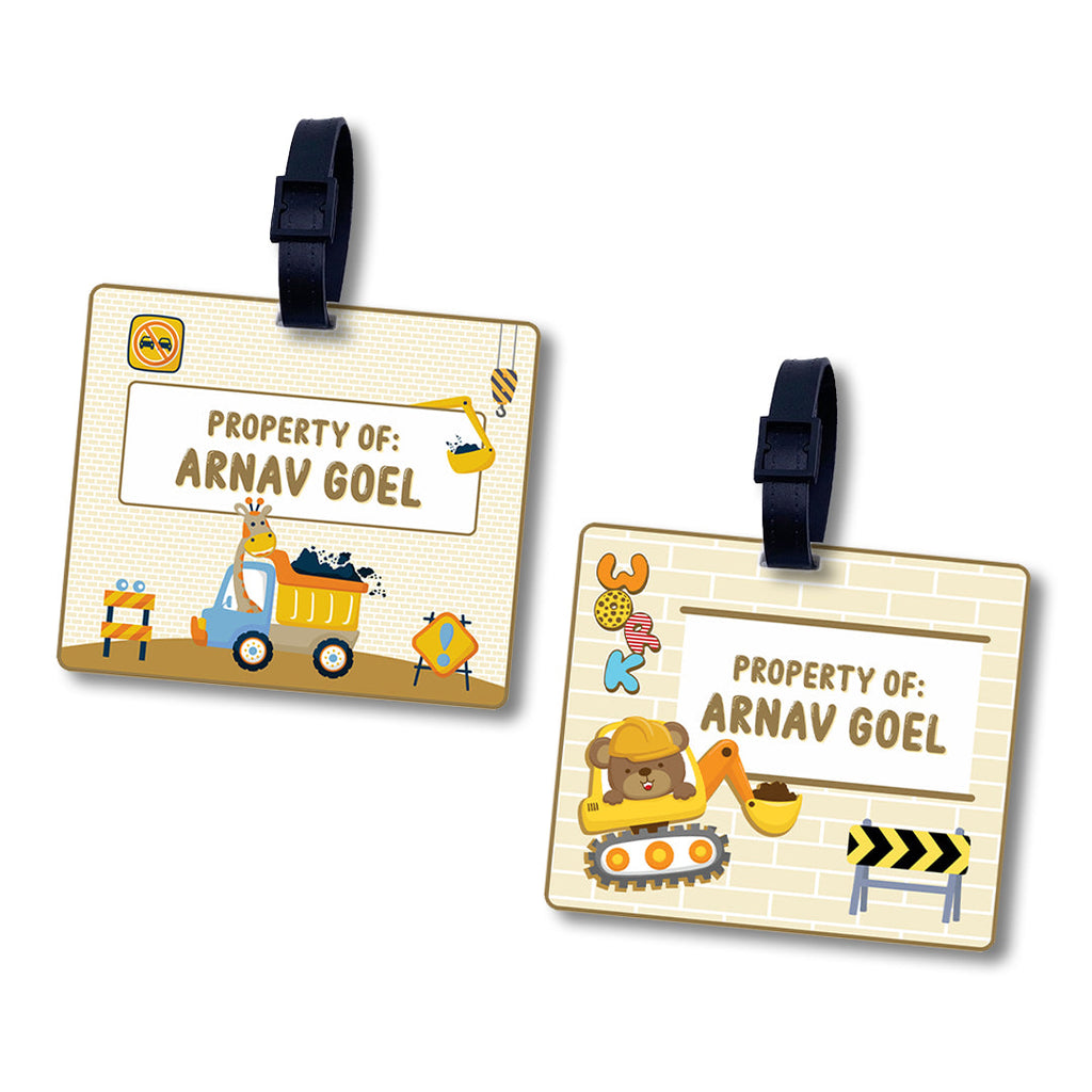 Luggage Tags - Construction Theme