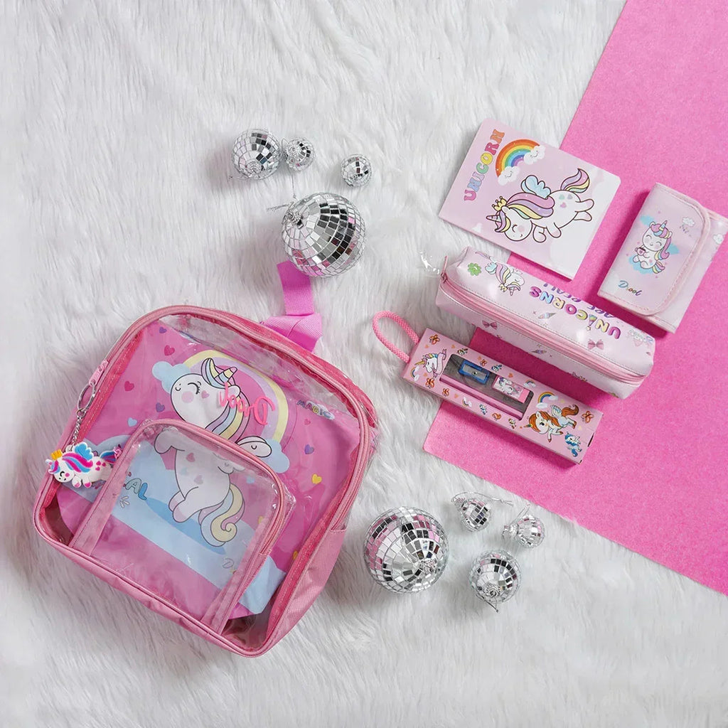 iLearnNGrow 11-in-1 Unicorn Stationery Set for Kids – School & Art Supplies Kit
