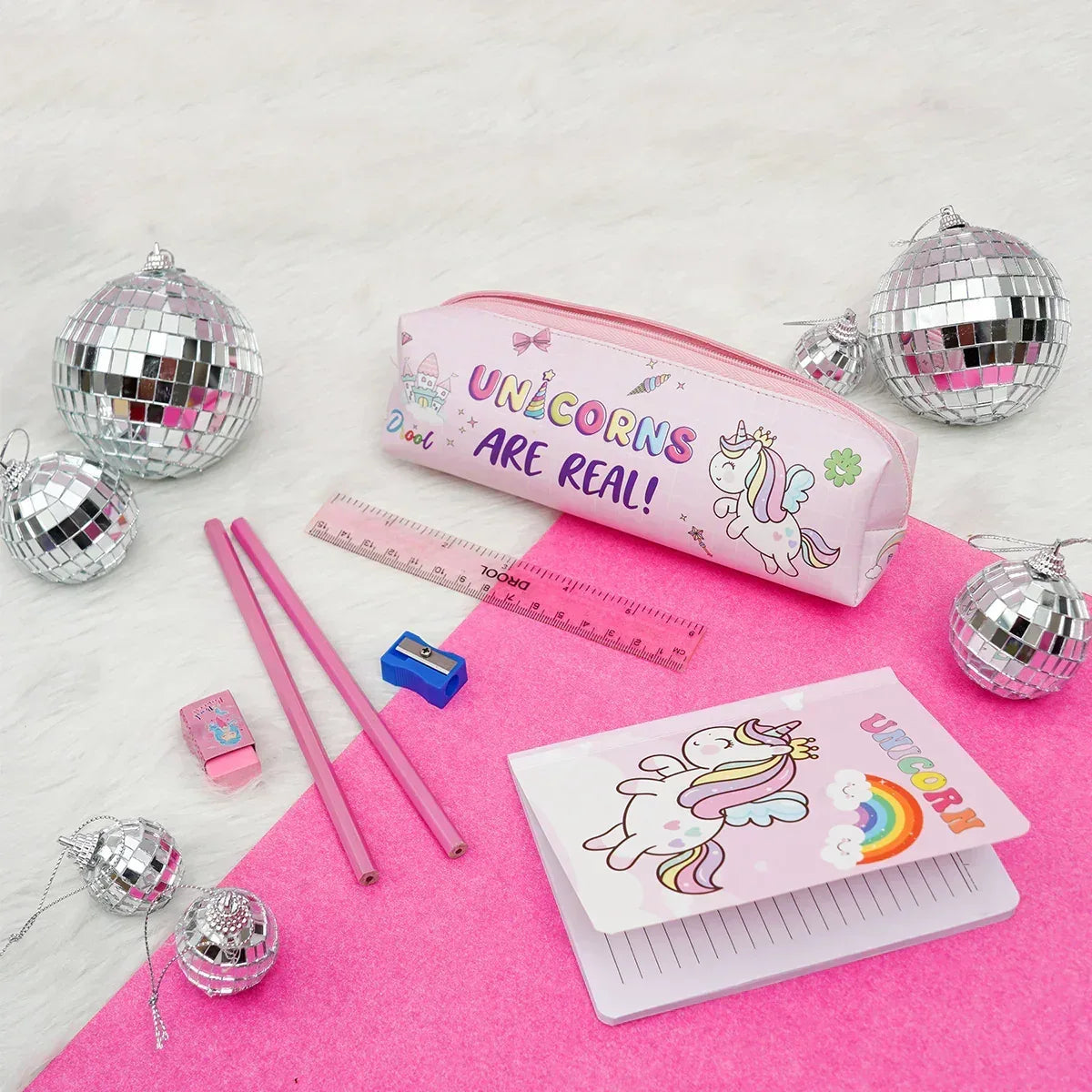 iLearnNGrow 11-in-1 Unicorn Stationery Set for Kids – School & Art Supplies Kit