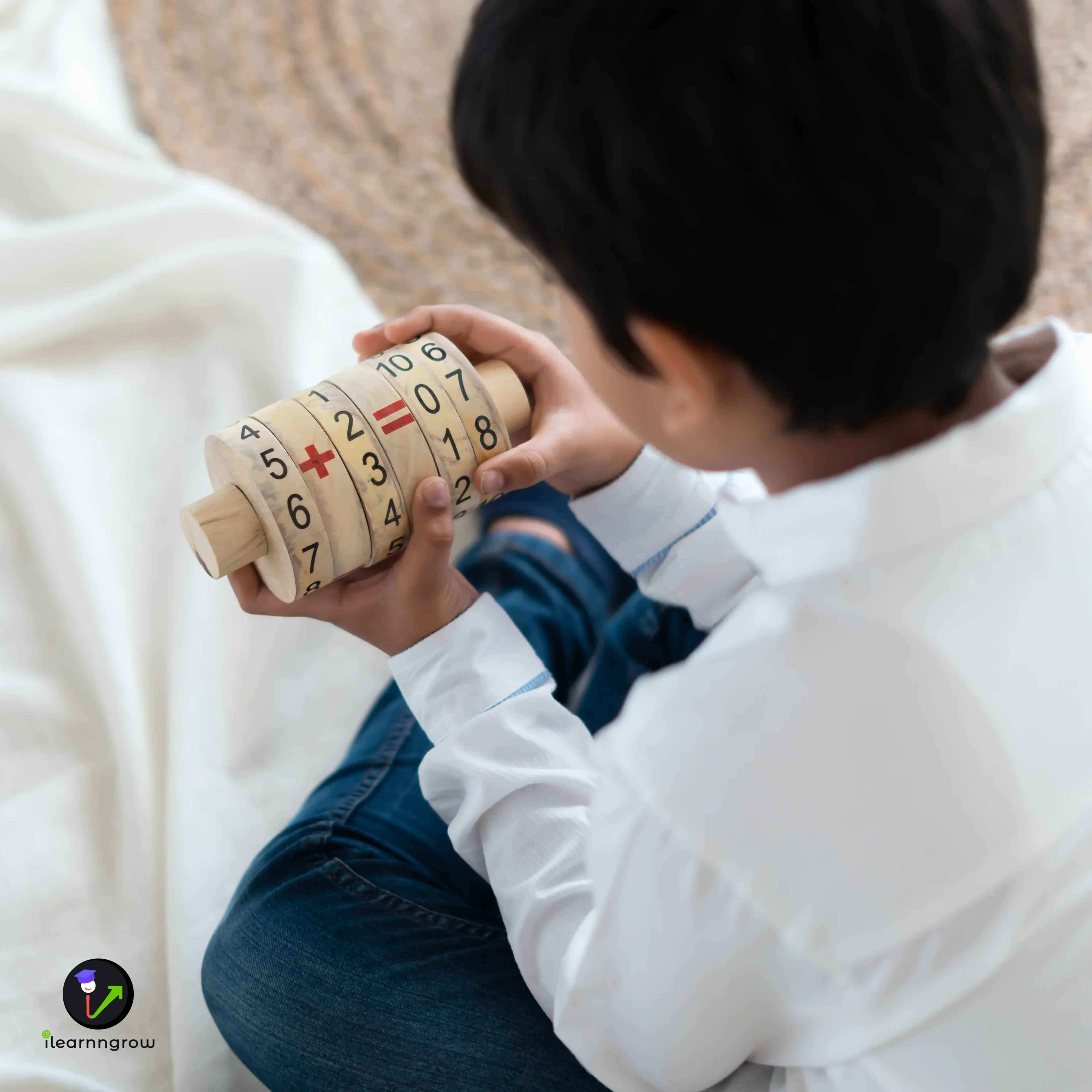 iLearnNGrow Maths Calculator – Interactive Wooden Learning Calculator for Kids