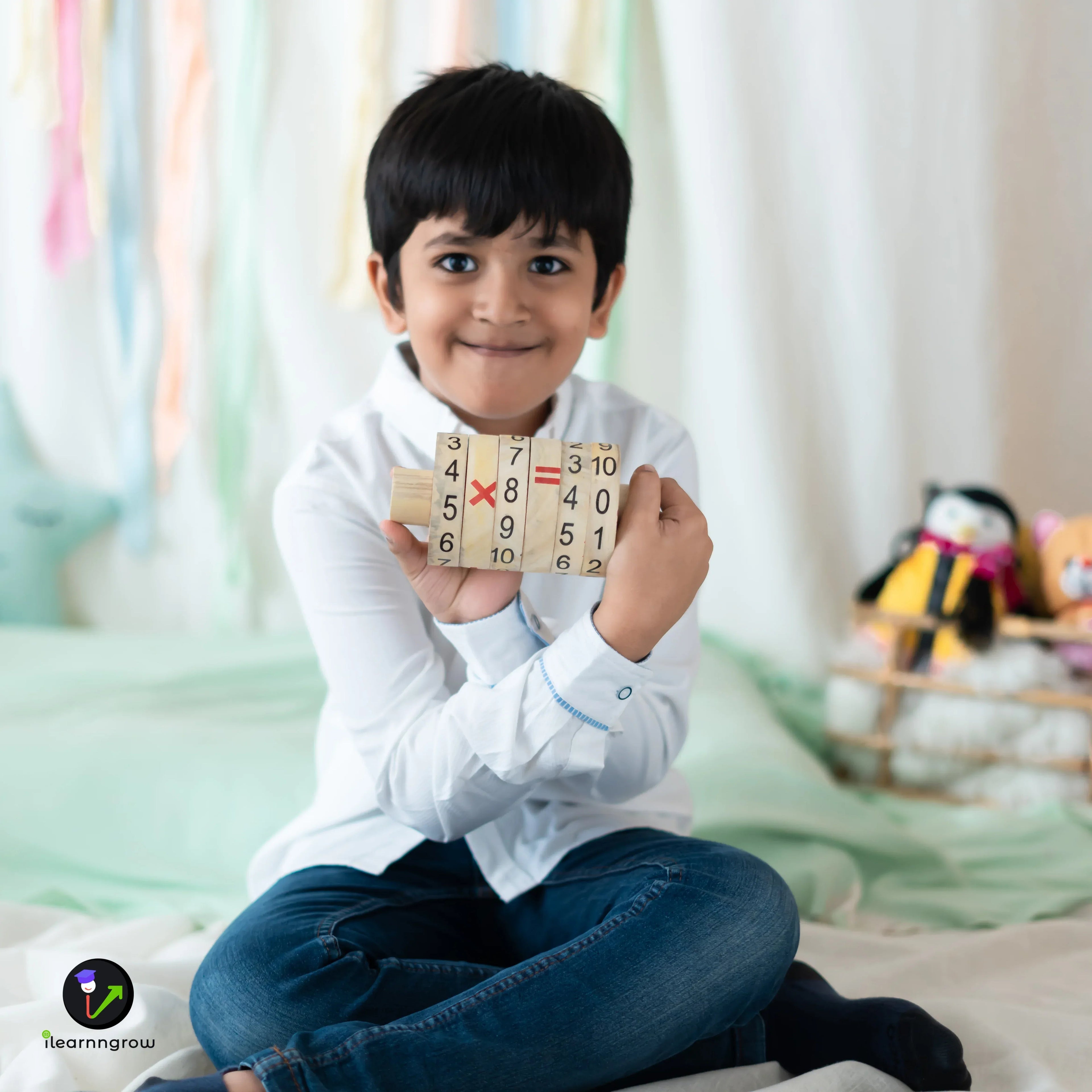iLearnNGrow Maths Calculator – Interactive Wooden Learning Calculator for Kids