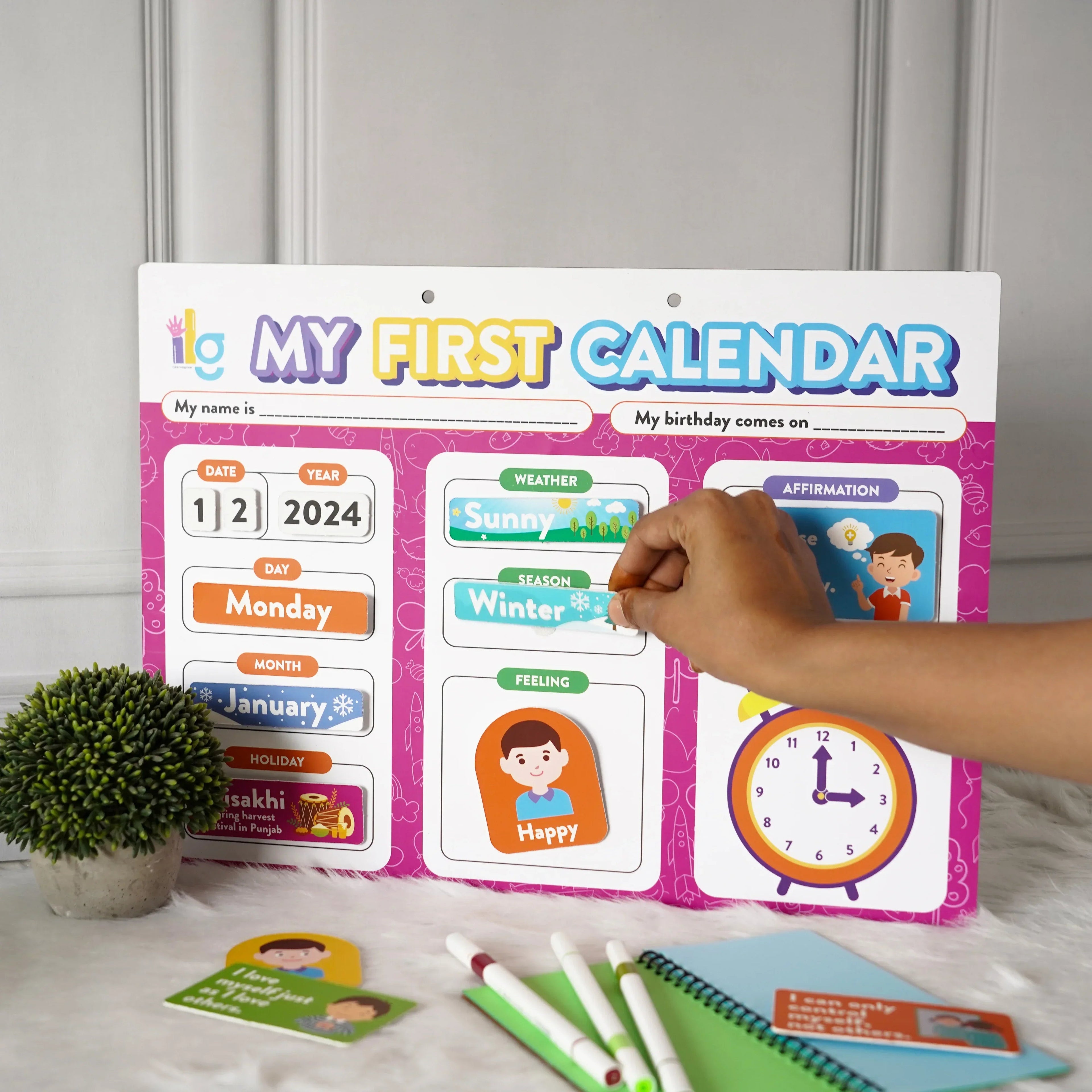 iLearnNGrow My First Home Calendar – Fun & Interactive Calendar for Kids
