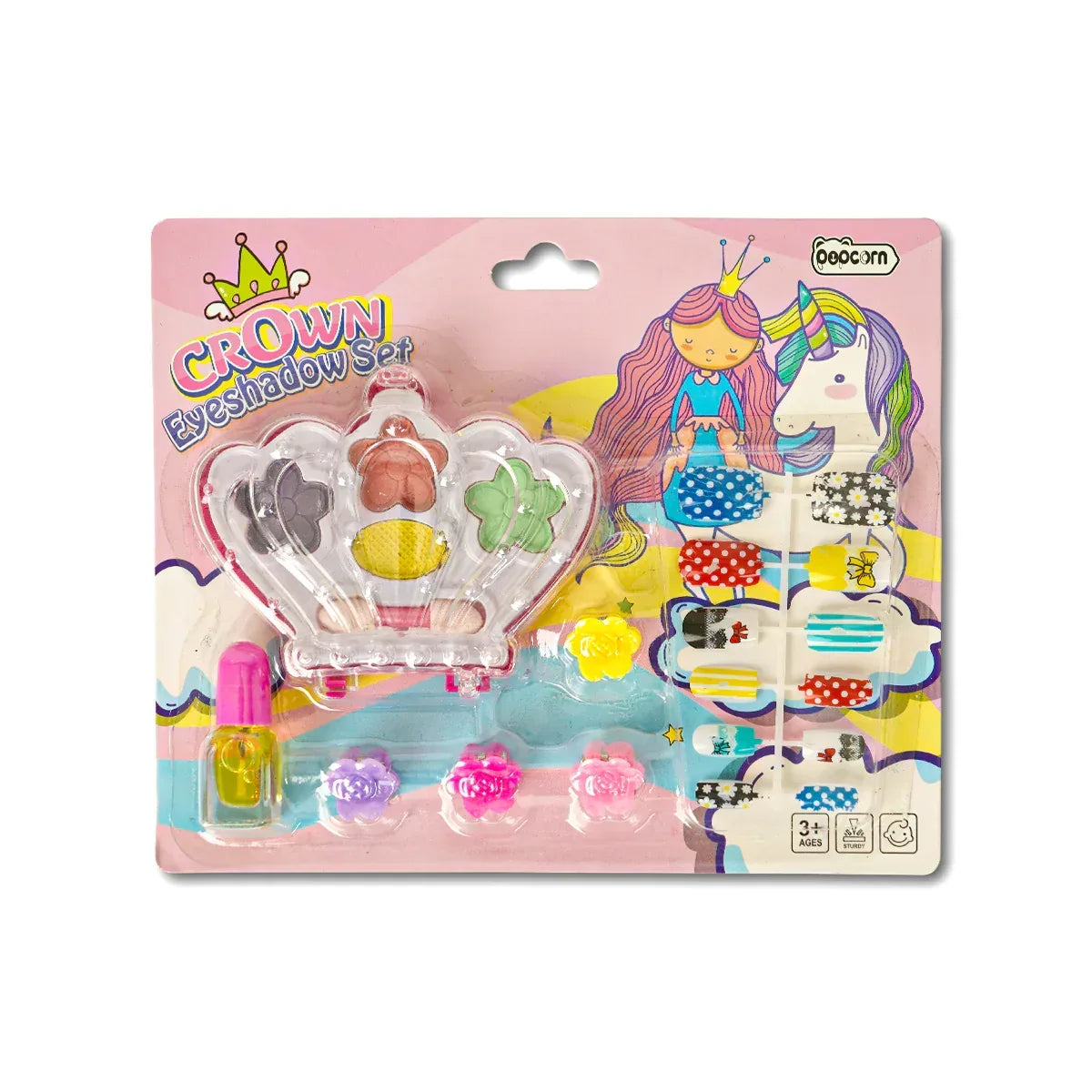 iLearnNGrow Crown Eyeshadow & Nail Art Kit – Nail Art Kit Full Set for Kids & Girls