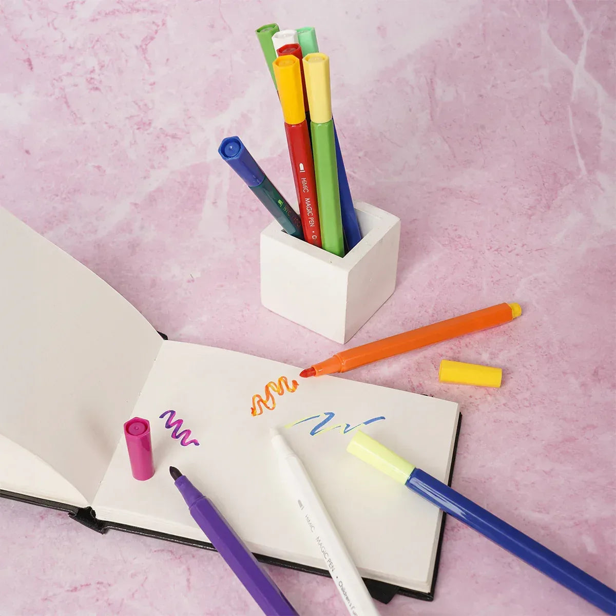 iLearnNGrow Set of 12 Magic Erasable Pens – Smooth Writing with Magic Pen Eraser