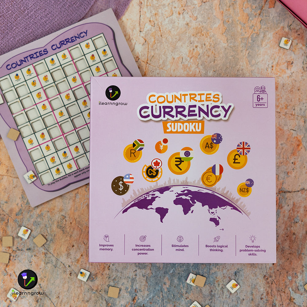 Countries Currency Sudoku (6-8 years)