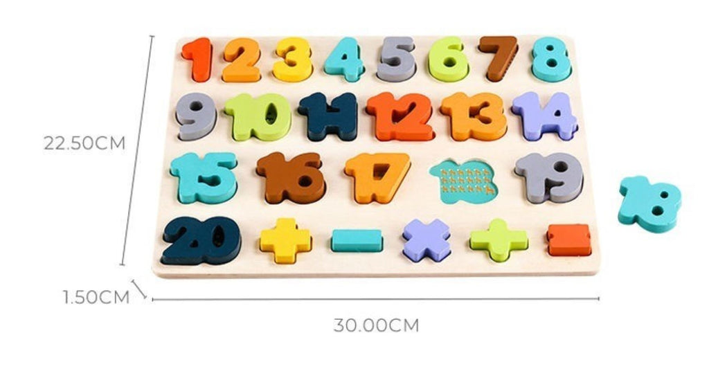 Wooden Learning Educational Number Board