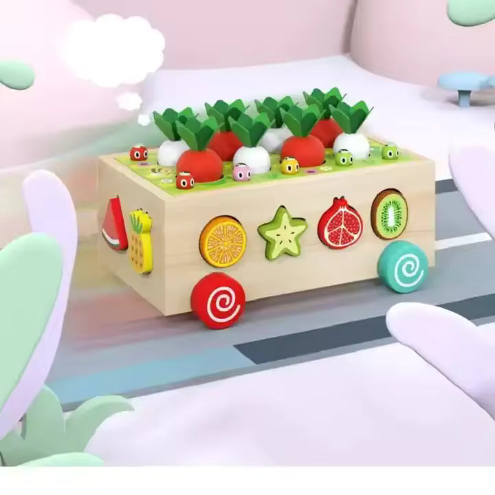 Wooden Carrot Harvest Educational Toy