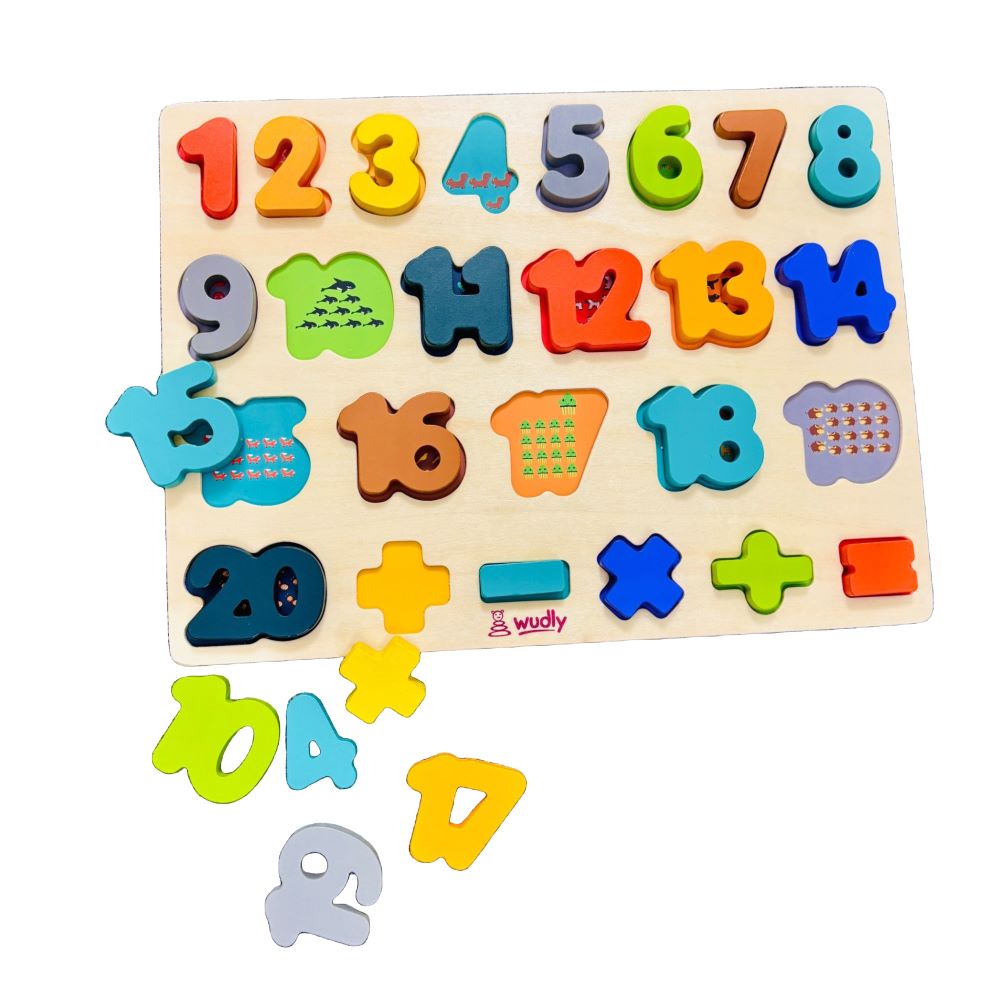 Wooden Learning Educational Number Board
