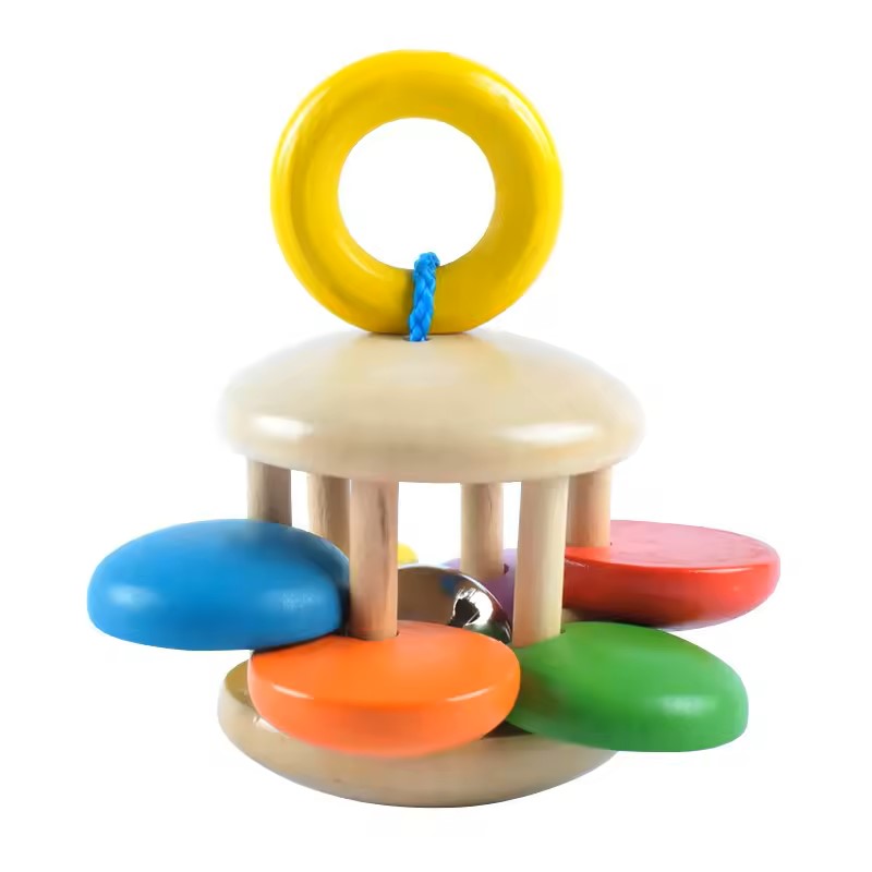 Rattle Gift Set - Colorful Wooden Toy Set of 4