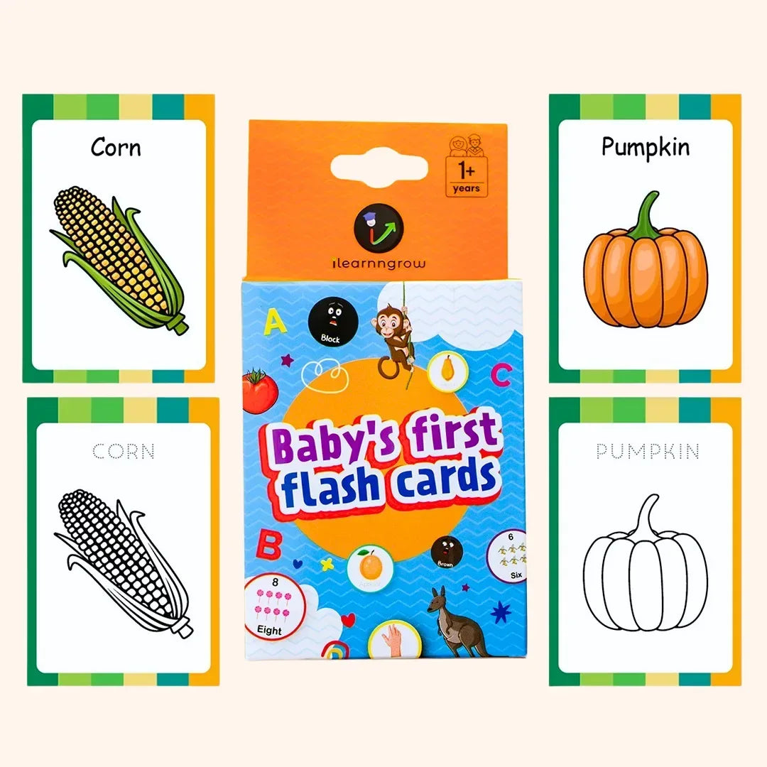 7-in-1 Toddler Flash Cards Combo | Alphabets, Numbers, Colors, Shapes | Age 1+