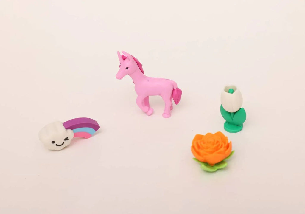iLearnNGrow Unicorn Eraser Set – Fun Toy & Mermaid Erasers for Kids (4-Piece)