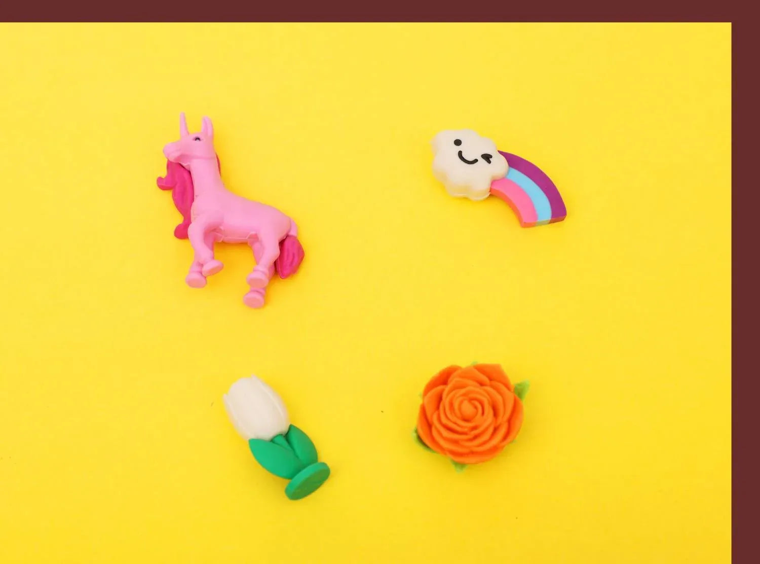 iLearnNGrow Unicorn Eraser Set – Fun Toy & Mermaid Erasers for Kids (4-Piece)