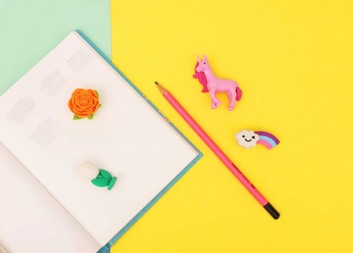 iLearnNGrow Unicorn Eraser Set – Fun Toy & Mermaid Erasers for Kids (4-Piece)