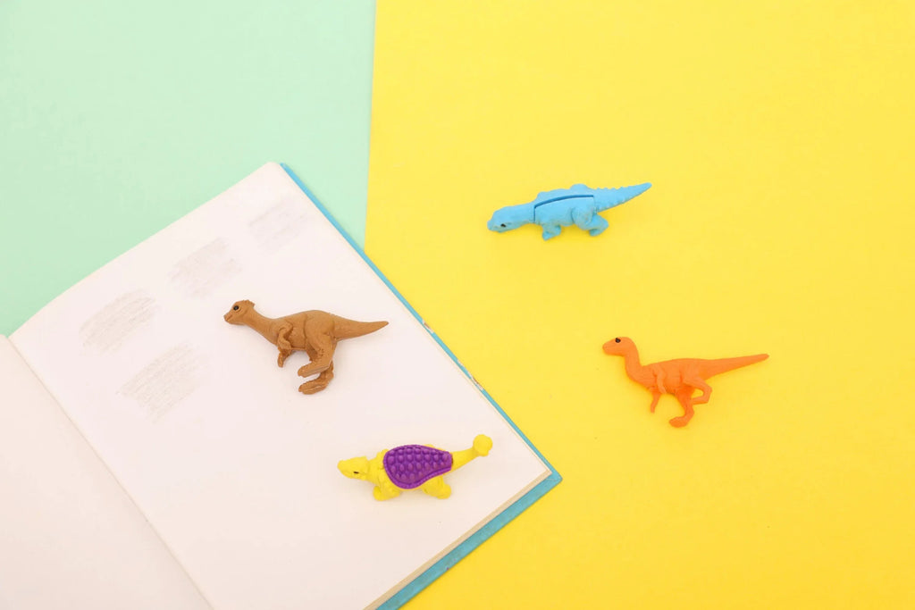 iLearnNGrow Dino Eraser Set – Fun Dinosaur Toy Erasers for Kids