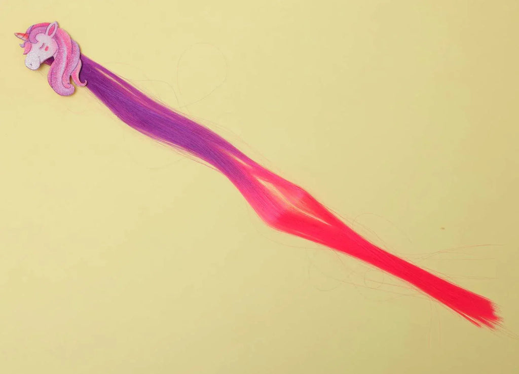 iLearnNGrow Unicorn Face Hair Extension – Colorful Clip-On Hair Accessory for Kids