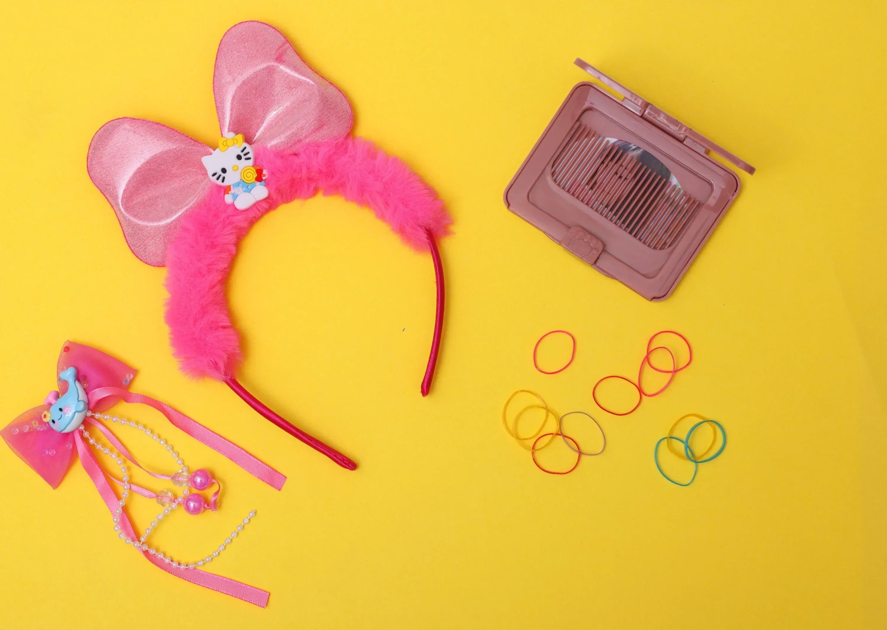 iLearnNGrow Hello Kitty Hair Accessories Set (Hot Pink)