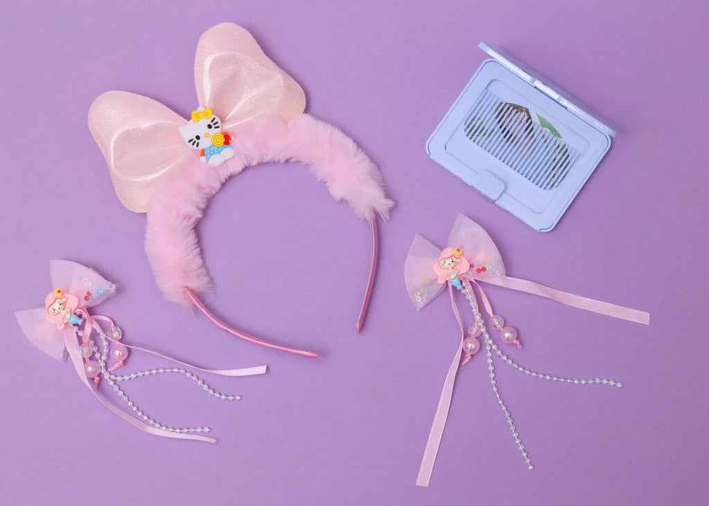 iLearnNGrow Hello Kitty Hair Accessories Set (Pastel Pink)