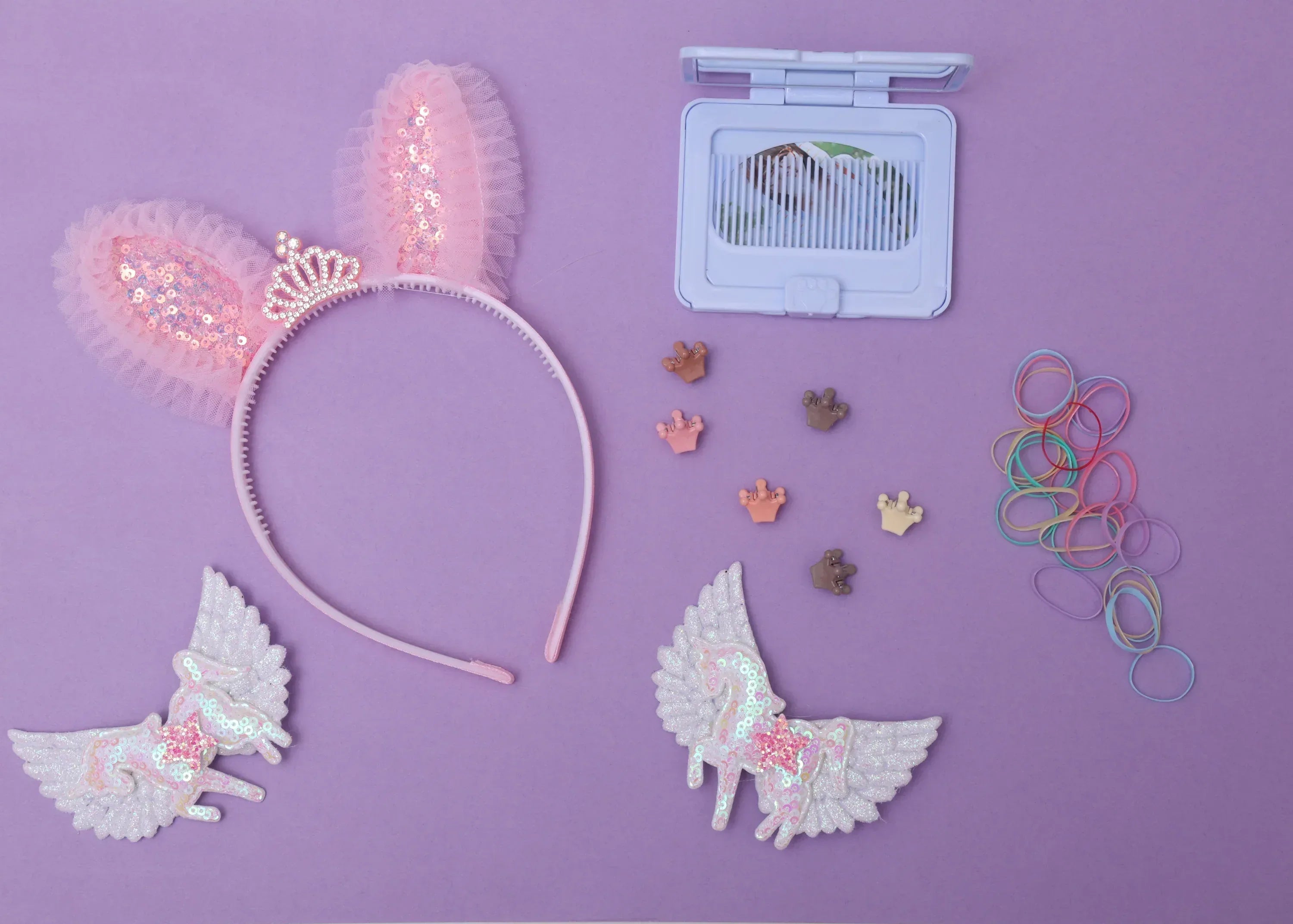 iLearnNGrow Princess Hair Accessories Set (Pastel Pink)