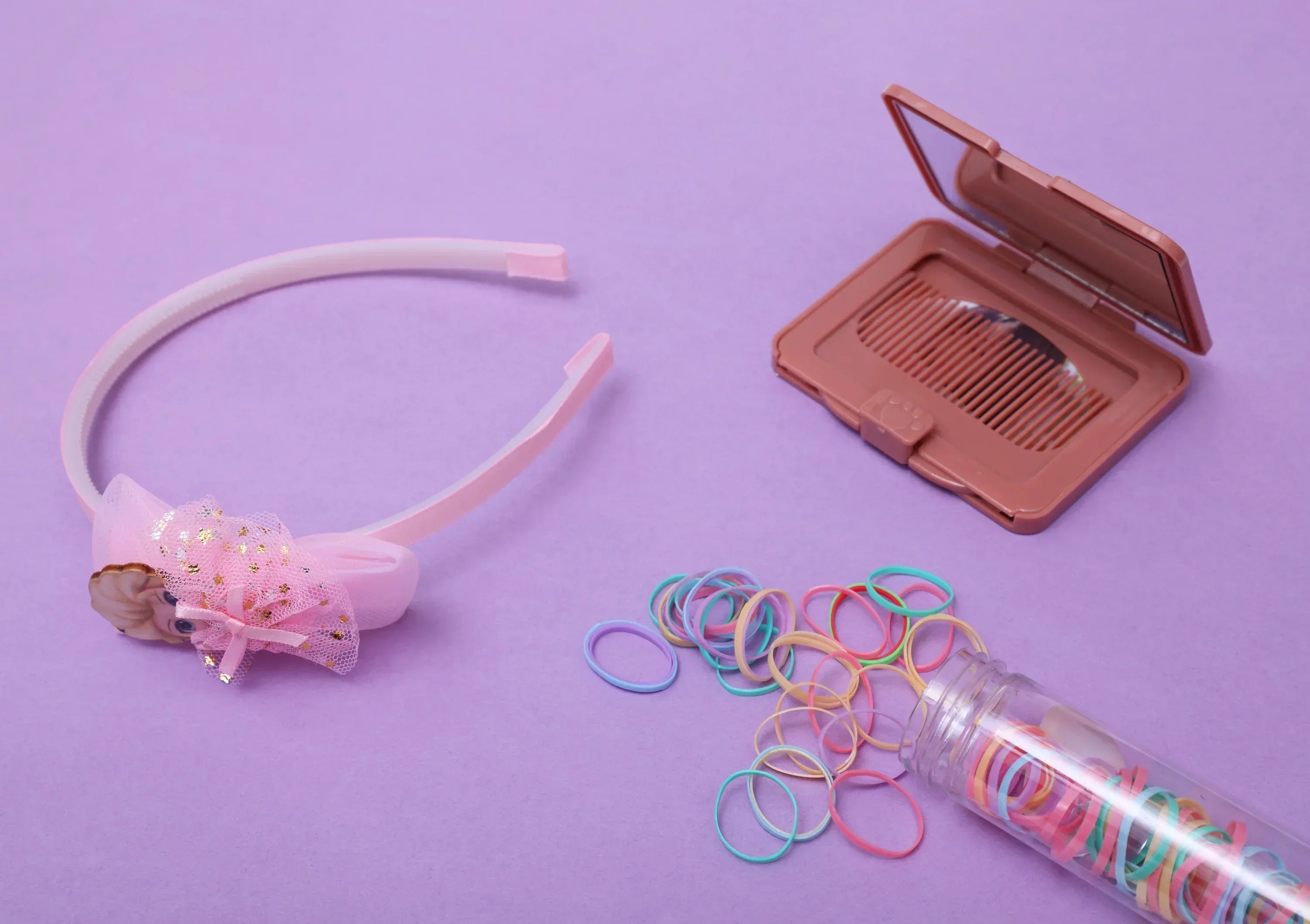 iLearnNGrow Frozen Hair Accessories Set (Pastel Pink)