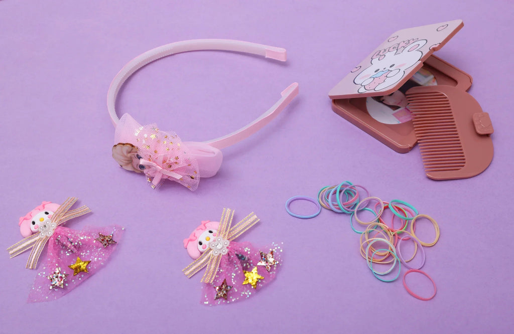 iLearnNGrow Frozen Hair Accessories Set (Pastel Pink)
