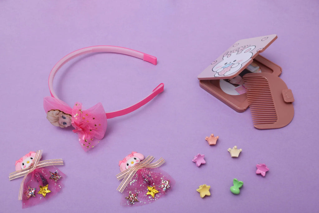 iLearnNGrow Frozen Hair Accessories Set (Pink) – Stylish Hair Accessories